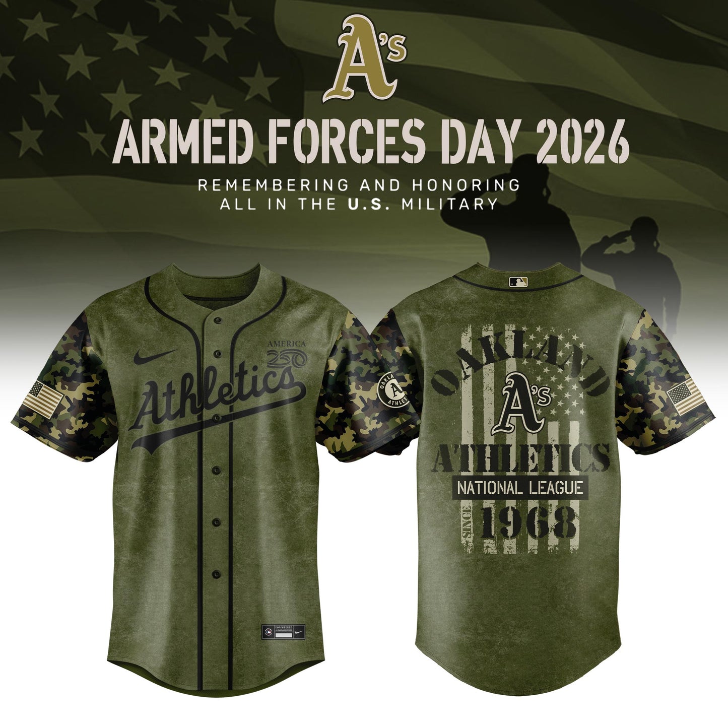 ALL TEAM Armed Forces Day Appreciation Night 2026 Edition Baseball Jersey