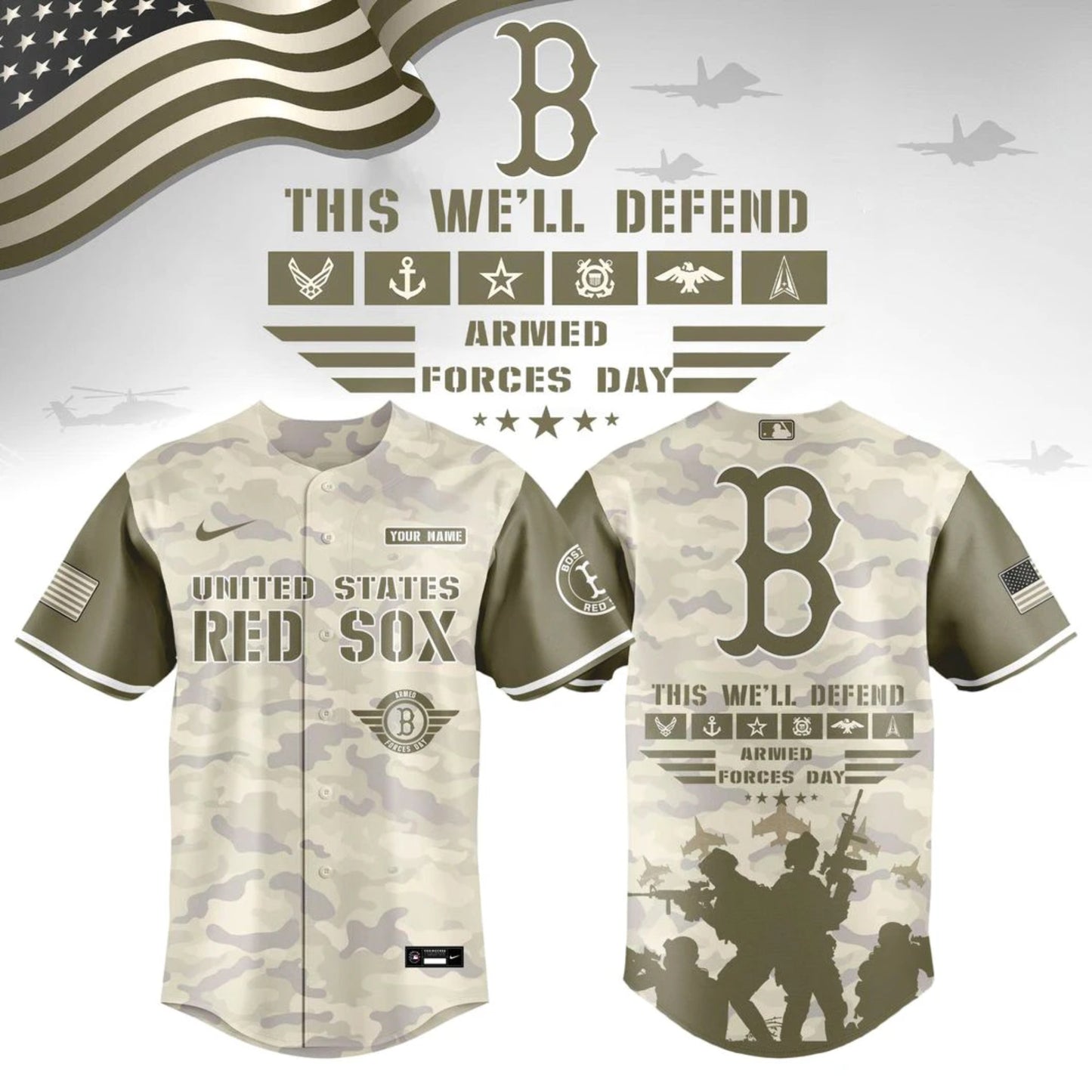 ALL TEAM Armed Forces Day Appreciation Night 2026 Edition Baseball Jersey