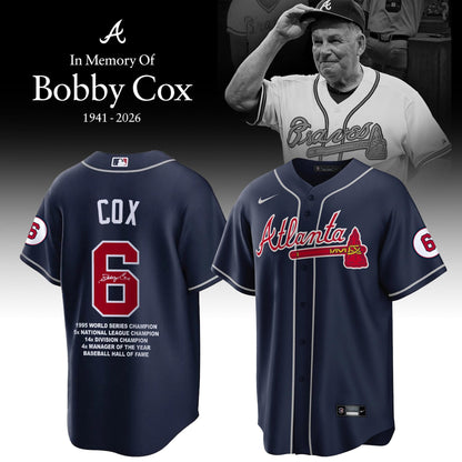 Atlanta Braves “Remembering Bobby Cox – The Legendary Manager” Jersey
