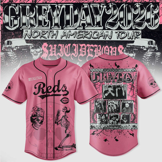 Cincinnati Reds X $uicideboy$ Greyday 2026 – North American Tour Jersey
