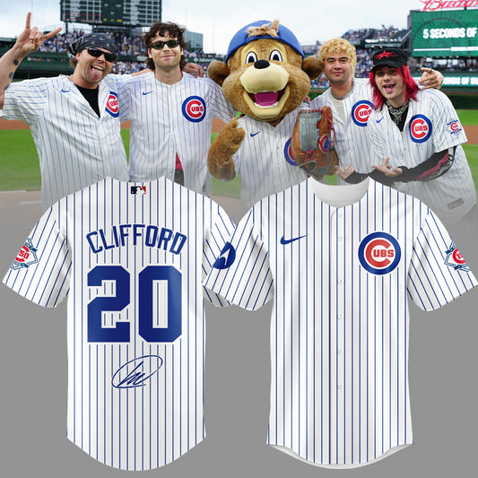 .5 seconds of summer Michael Clifford cubs Limited Edition Signature – Jersey