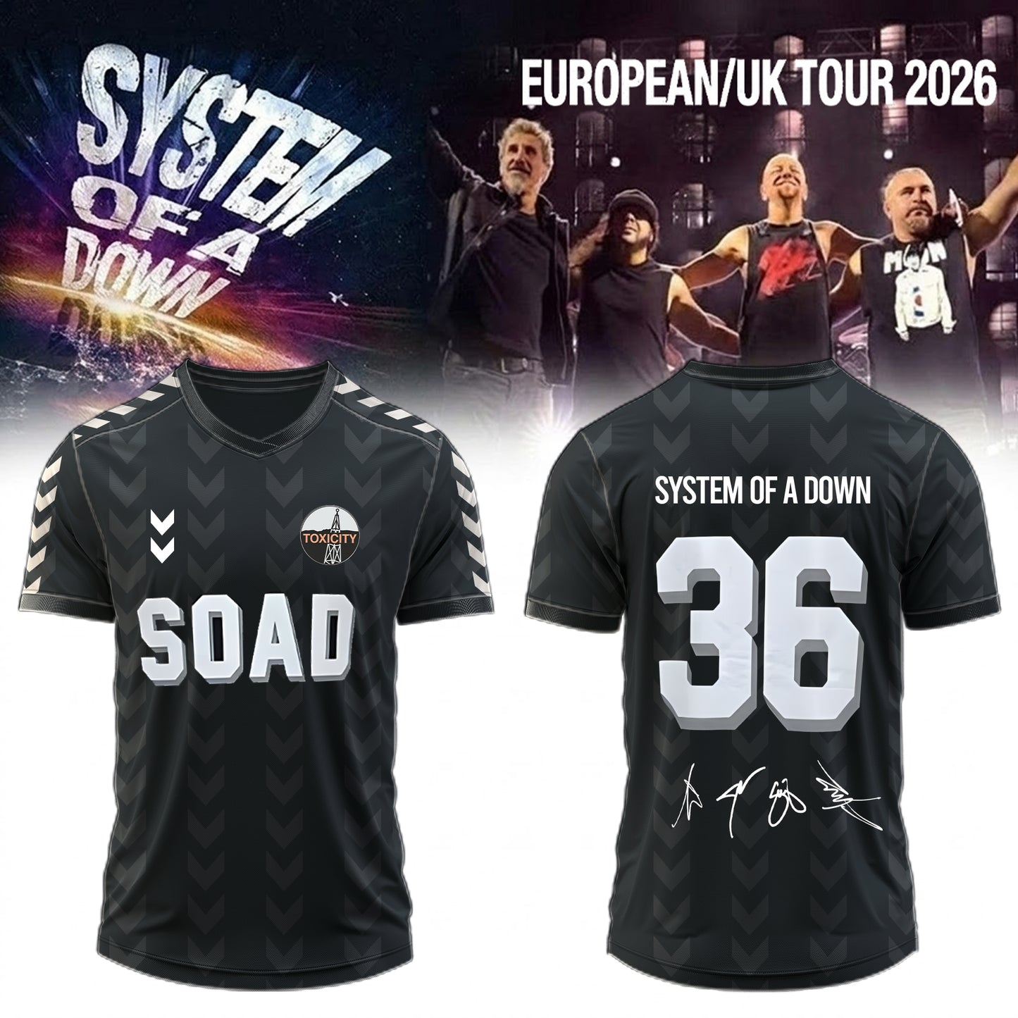 ,,.System Of A Down European Tour 2026 Limited Edition Signature – Jersey
