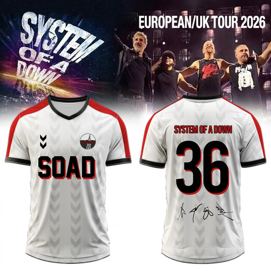 ,,.System Of A Down European Tour 2026 Limited Edition Signature – Jersey