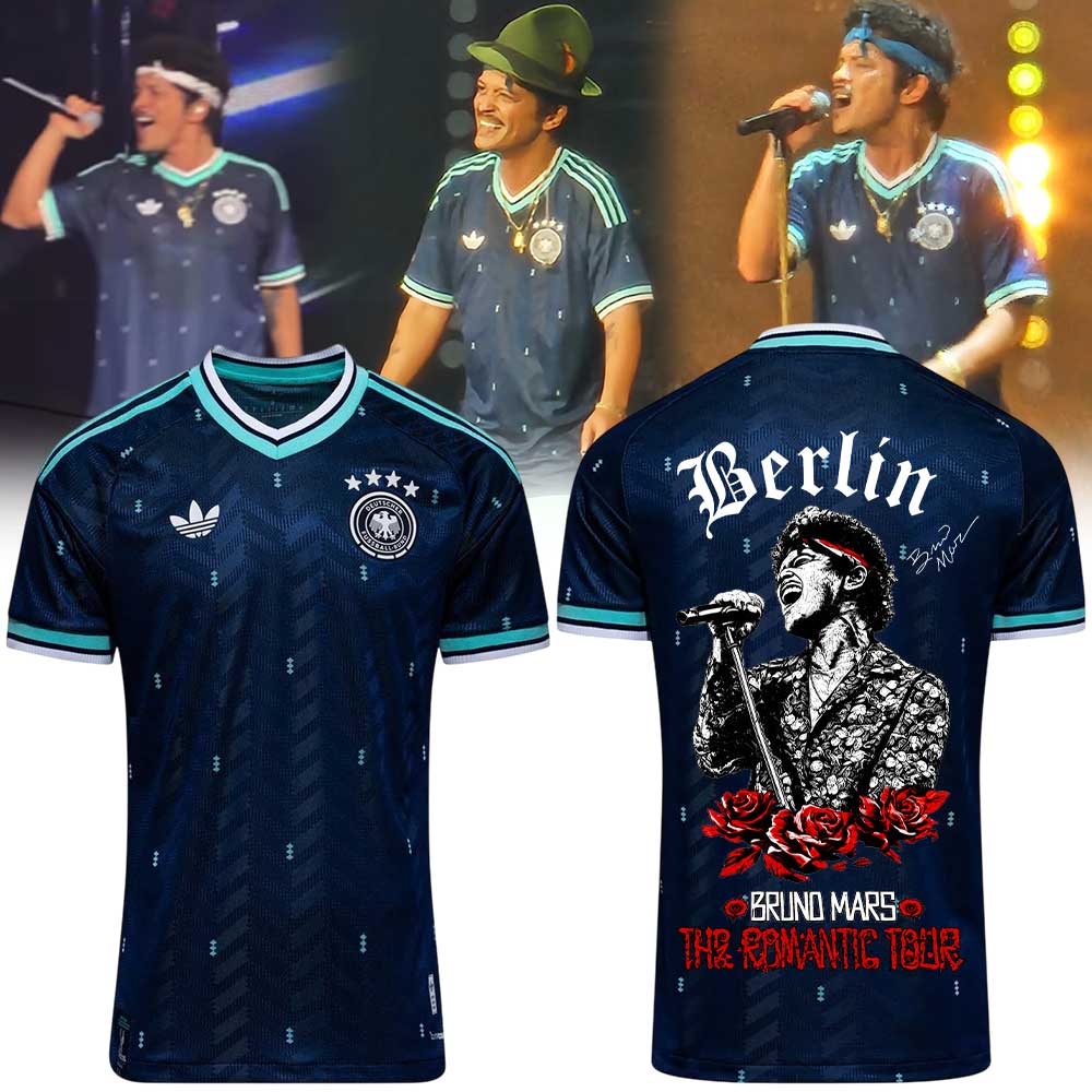 . Bruno Mars THE ROMANTIC TOUR in Olympiastadion Berlin Jersey V4