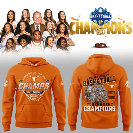 Texas Longhorns 2026 Women’s Basketball Tournament Champions Hoodie V2