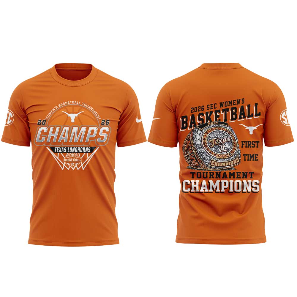 Texas Longhorns 2026 Women’s Basketball Tournament Champions Shirt V2