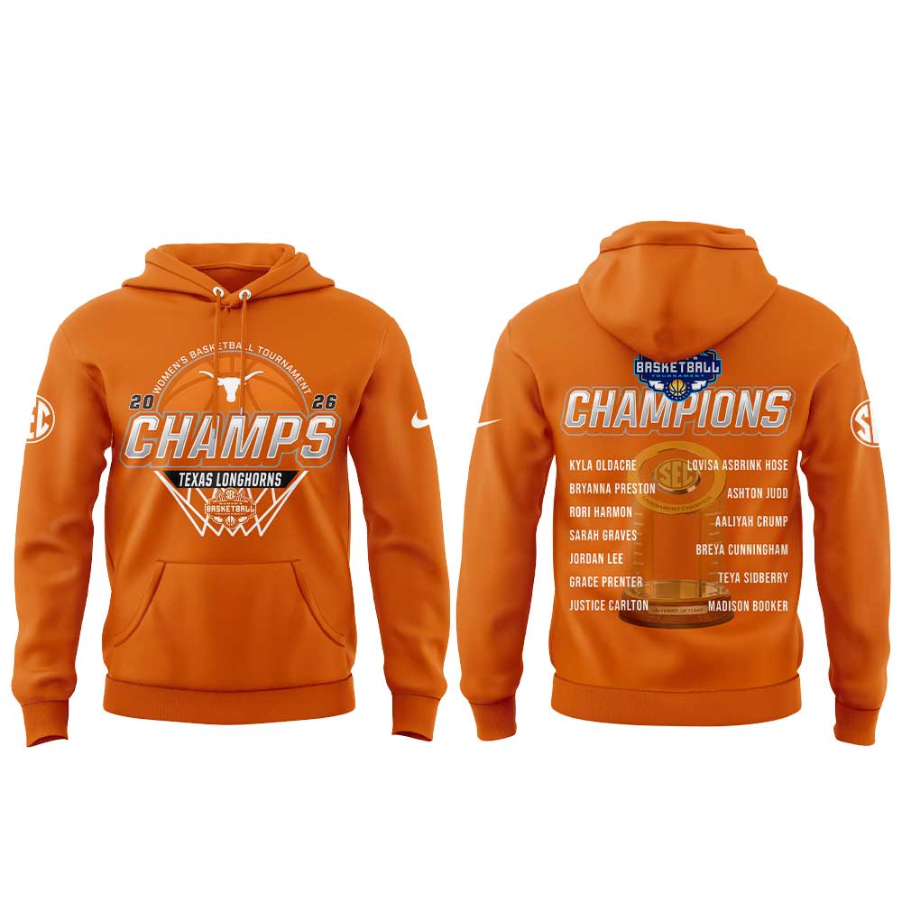 Texas Longhorns 2026 Women’s Basketball Tournament Champions Hoodie