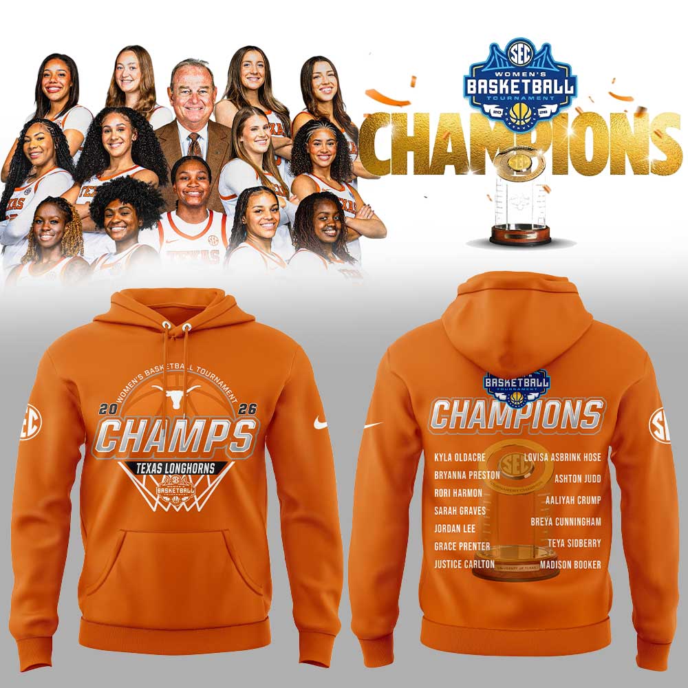 Texas Longhorns 2026 Women’s Basketball Tournament Champions Hoodie