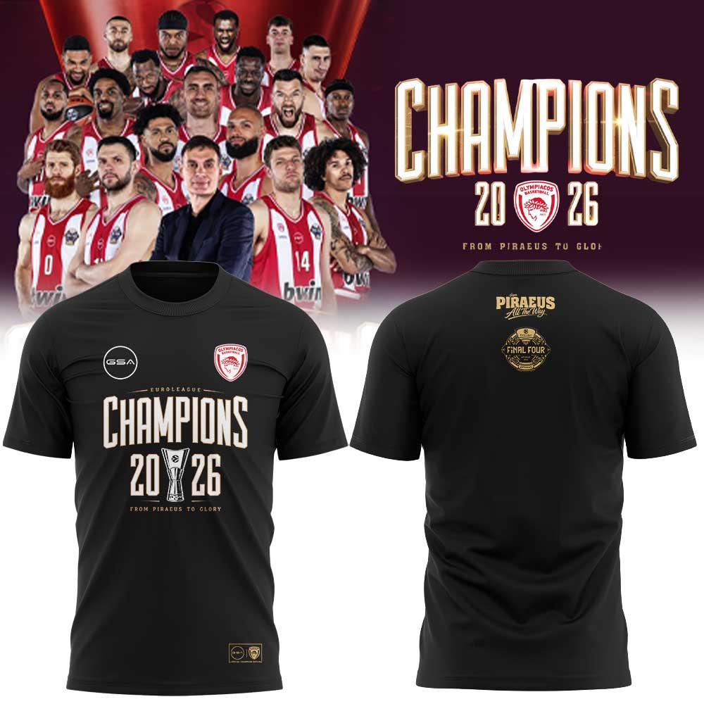 Olympiacos EuroLeague Champions 2026 Tee