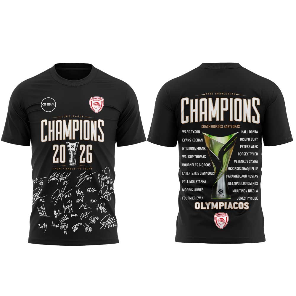 Olympiacos EuroLeague Champions 2026 Tee