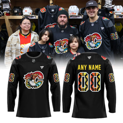 Calgary Flames These Hockey Jersey Our new Indigenous Celebration 2026 Custom Name, Number