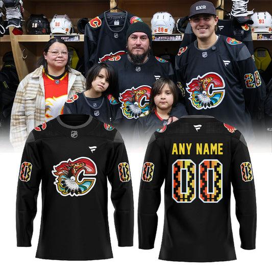 Calgary Flames These Hockey Jersey Our new Indigenous Celebration 2026 Custom Name, Number