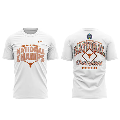Limited Edition Longhorns 2026 Softball National Champions 🥎🤘🏆 Shirt