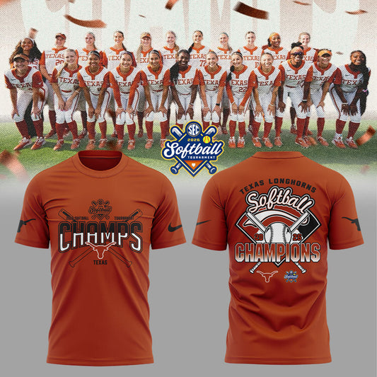 Texas Longhorns 2026 Softball Tournament Champions Locker Room Shirt Orange
