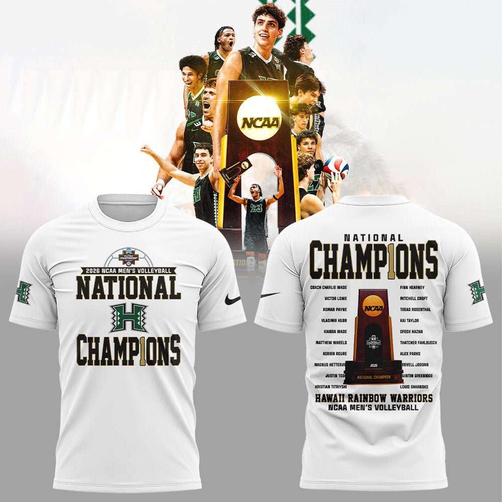 .The Hawaii Rainbow Warriors are your 2026 National Champions Shirt White