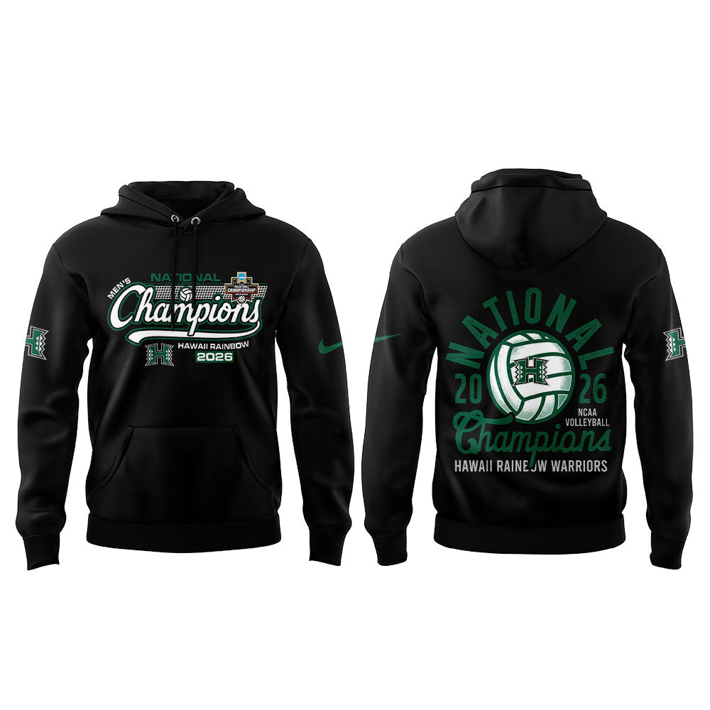 .The Hawaii Rainbow Warriors are your 2026 National Champions Hoodie Black
