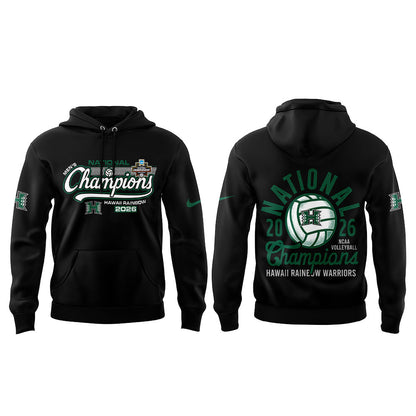 .The Hawaii Rainbow Warriors are your 2026 National Champions Hoodie Black