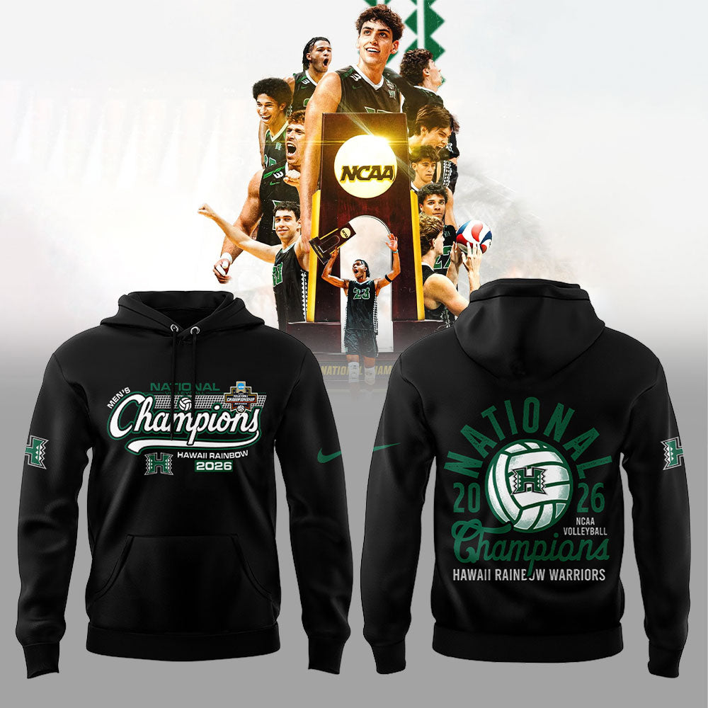 .The Hawaii Rainbow Warriors are your 2026 National Champions Hoodie Black