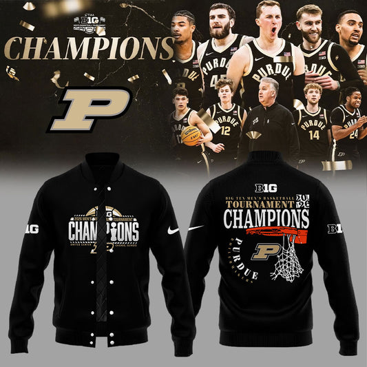 Purdue Boilermakers 2026 Big Ten Men’s Basketball Tournament Champions Jacket Black