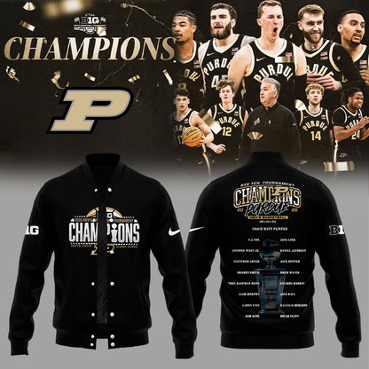 Purdue Boilermakers 2026 Big Ten Men’s Basketball Tournament Champions Jacket Black V2