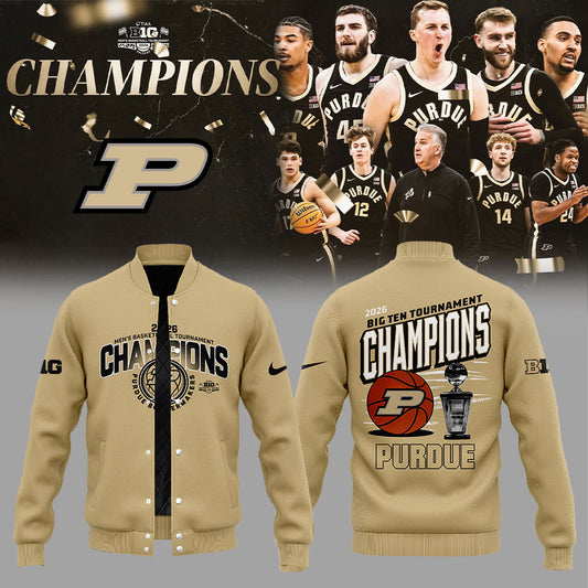 Purdue Boilermakers 2026 Big Ten Men’s Basketball Tournament Champions Jacket
