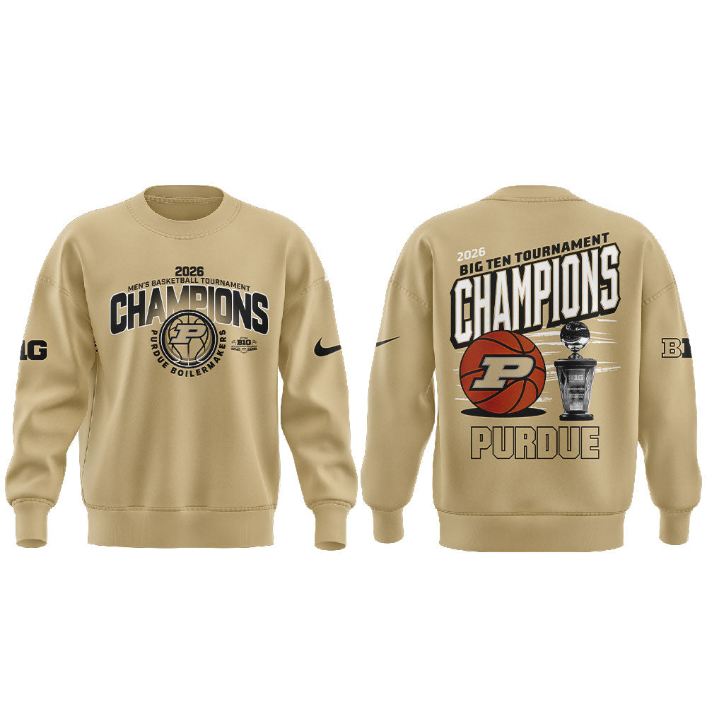 .Purdue Boilermakers 2026 Big Ten Men’s Basketball Tournament Champions Sweatshirt