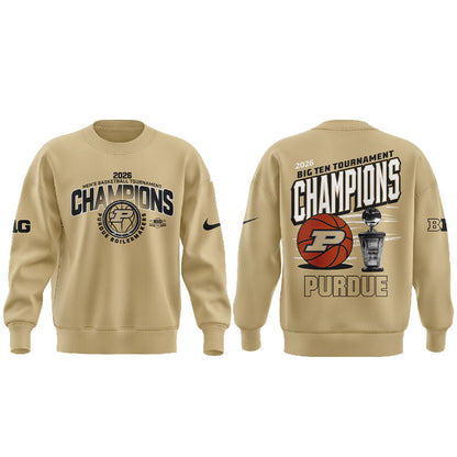 .Purdue Boilermakers 2026 Big Ten Men’s Basketball Tournament Champions Sweatshirt