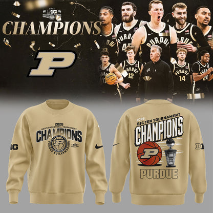 .Purdue Boilermakers 2026 Big Ten Men’s Basketball Tournament Champions Sweatshirt
