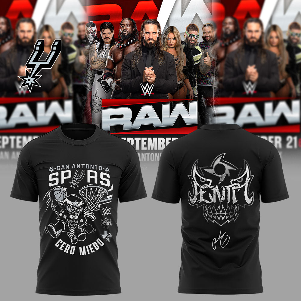 . SA Spurs x Cero Miedo WWE Monday Night RAW Shirt