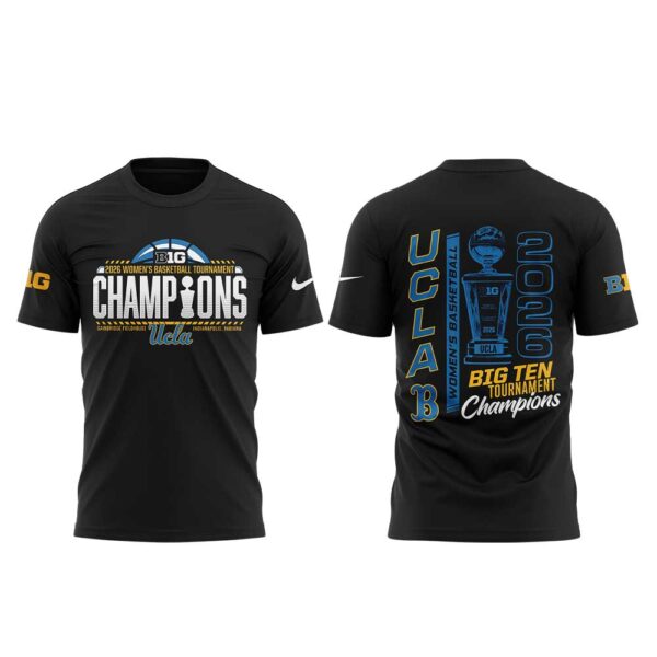 UCLA Women’s Basketball 2026 Big Ten Regular Season Conference Championship Black T Shirt V2