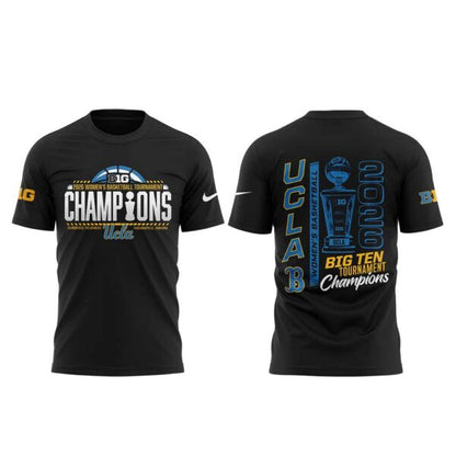 UCLA Women’s Basketball 2026 Big Ten Regular Season Conference Championship Black T Shirt V2