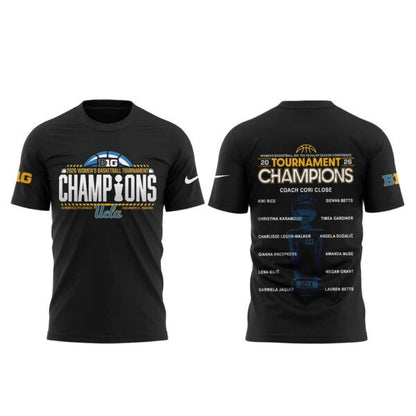 UCLA Women’s Basketball 2026 Big Ten Regular Season Conference Championship Black T Shirt