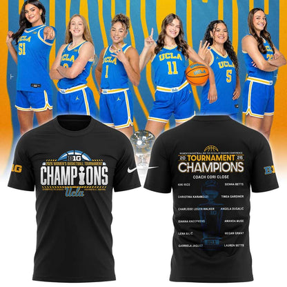 UCLA Women’s Basketball 2026 Big Ten Regular Season Conference Championship Black T Shirt