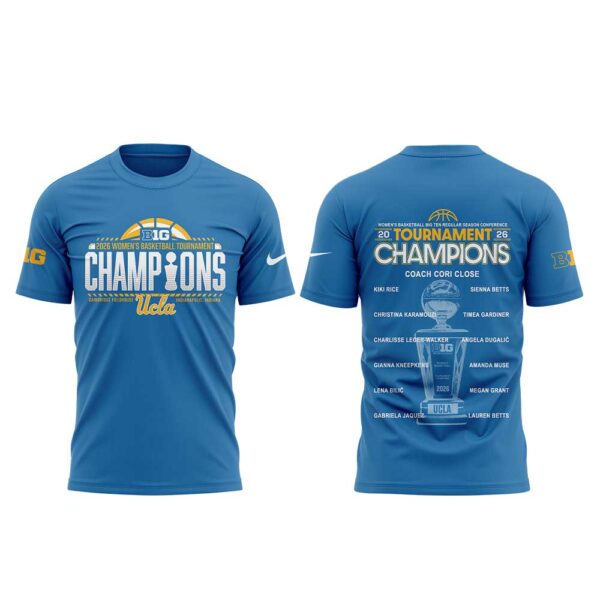 UCLA Women’s Basketball 2026 Big Ten Regular Season Conference Championship Blue T Shirt