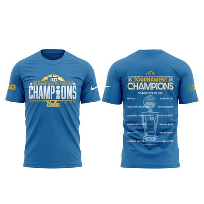 UCLA Women’s Basketball 2026 Big Ten Regular Season Conference Championship Blue T Shirt