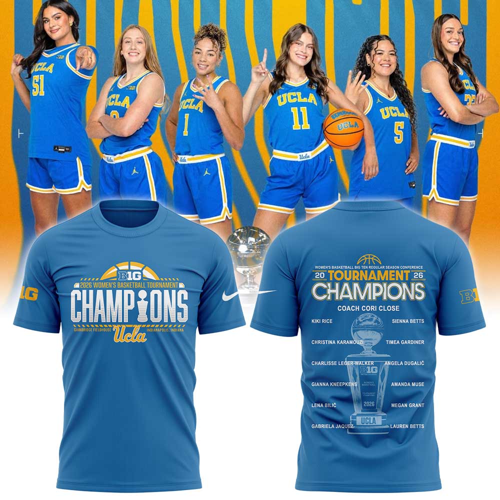 UCLA Women’s Basketball 2026 Big Ten Regular Season Conference Championship Blue T Shirt
