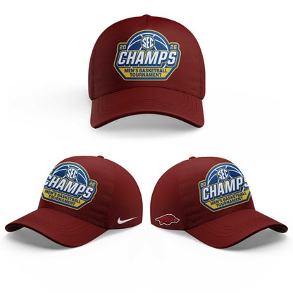A Razorbacks Basketball 2026 SEC Men’s Basketball Tournament Champions Red Hoodie V2