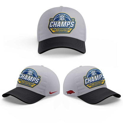 A Razorbacks Basketball 2026 SEC Men’s Basketball Tournament Champions Red Shirt V3