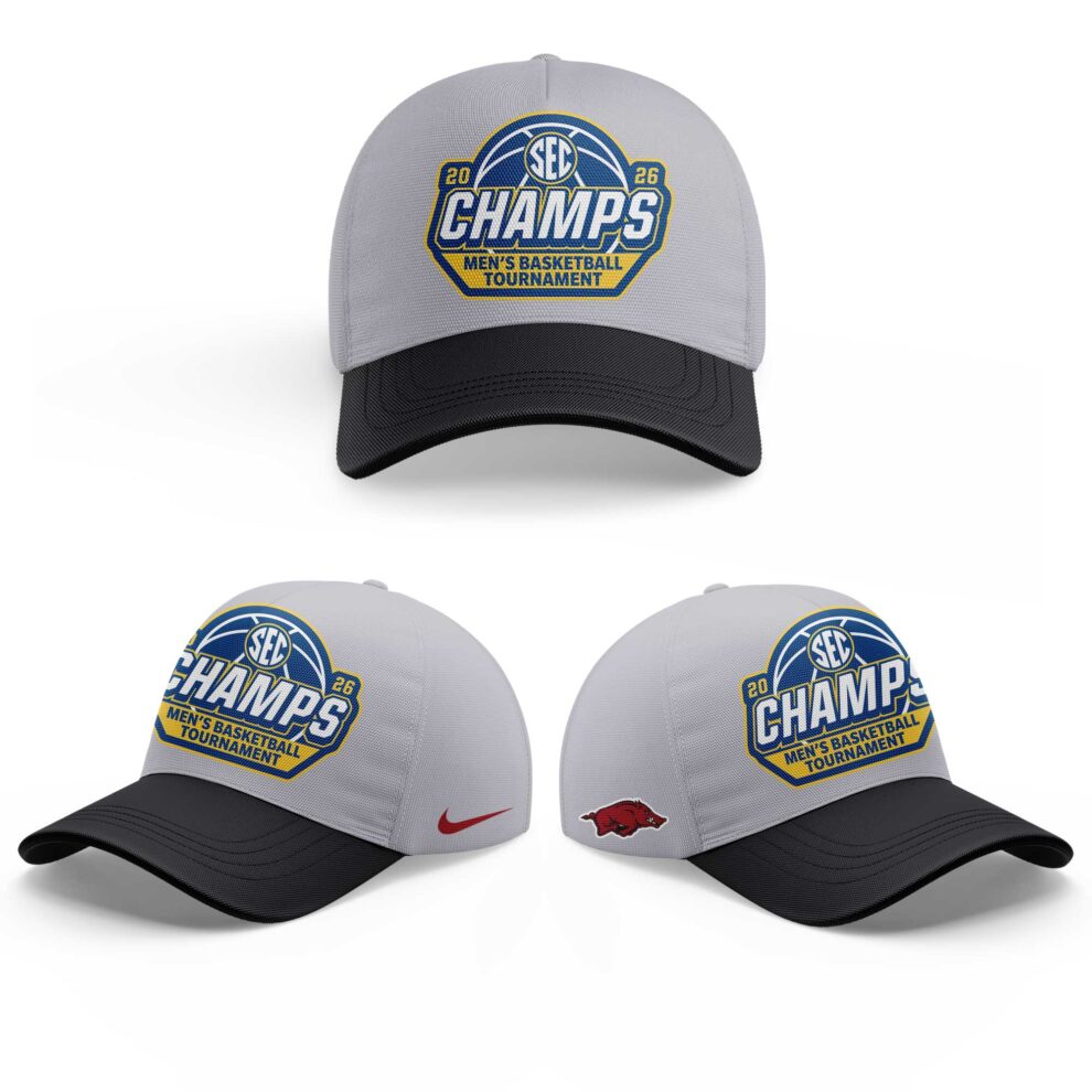 A Razorbacks Basketball 2026 SEC Men’s Basketball Tournament Champions White Hoodie