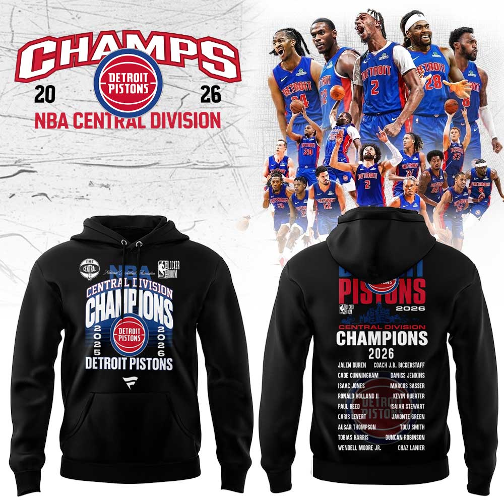 D Pistons First division championship since ’08 calls for some new merch V2 Black Hoodie