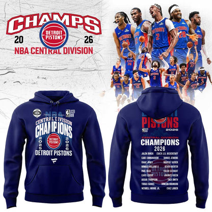 D Pistons First division championship since ’08 calls for some new merch Blue V2 Hoodie