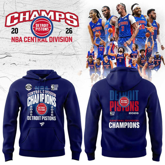 D Pistons First division championship since ’08 calls for some new merch Blue Hoodie