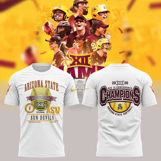 Arizona State Sun Devils 2026 Softball Tournament Champions Locker Room Shirt White