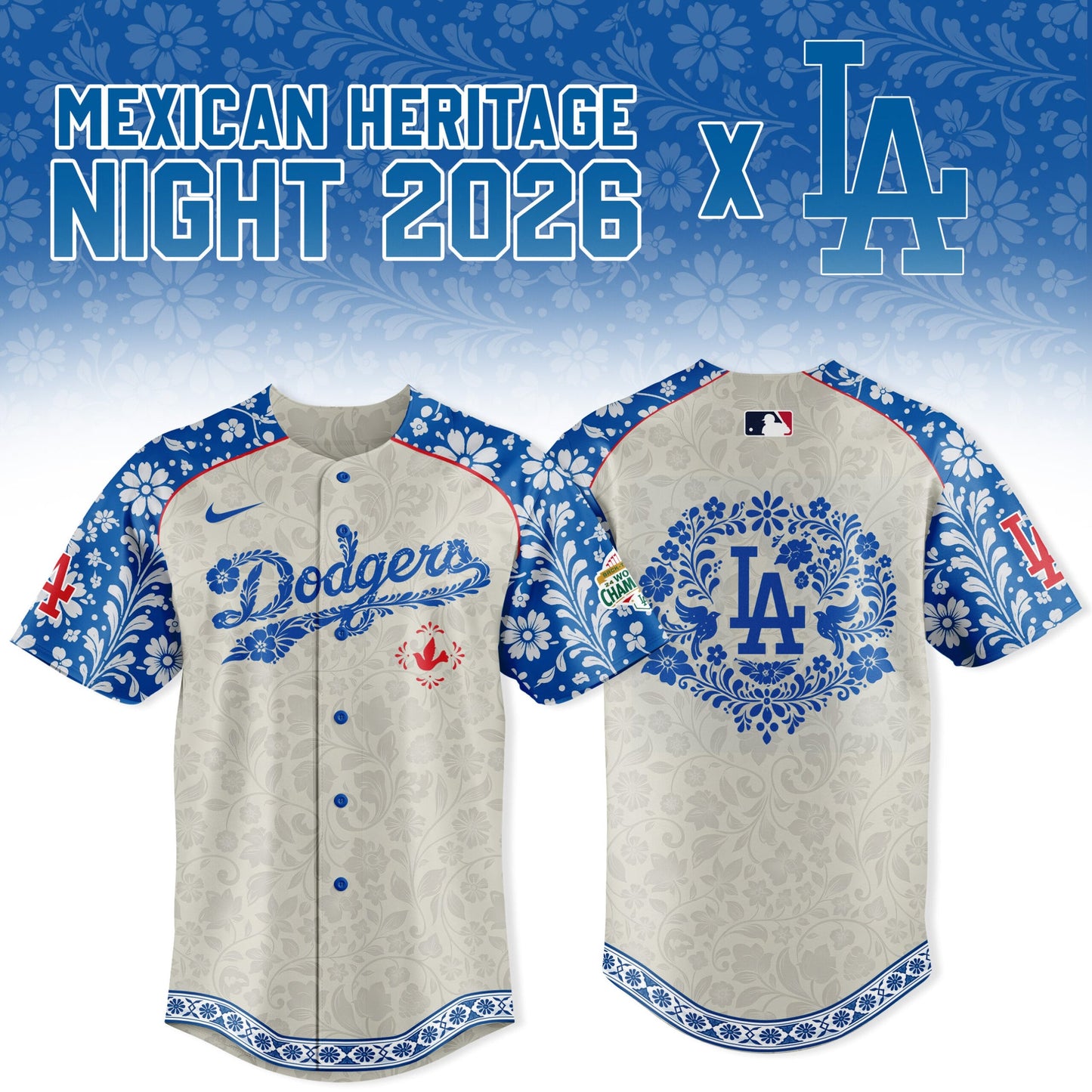 Los Angeles Dodgers Mexican Heritage Nightx Mlb 2026 Edition Jersey