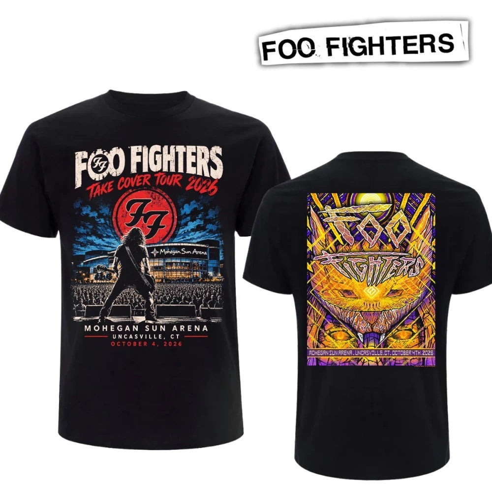 Foo Fighters Mohegan Sun Arena T-Shirt, Take Cover Tour 2026, Uncasville CT October 4 Concert Tee, Vintage Rock Shirt