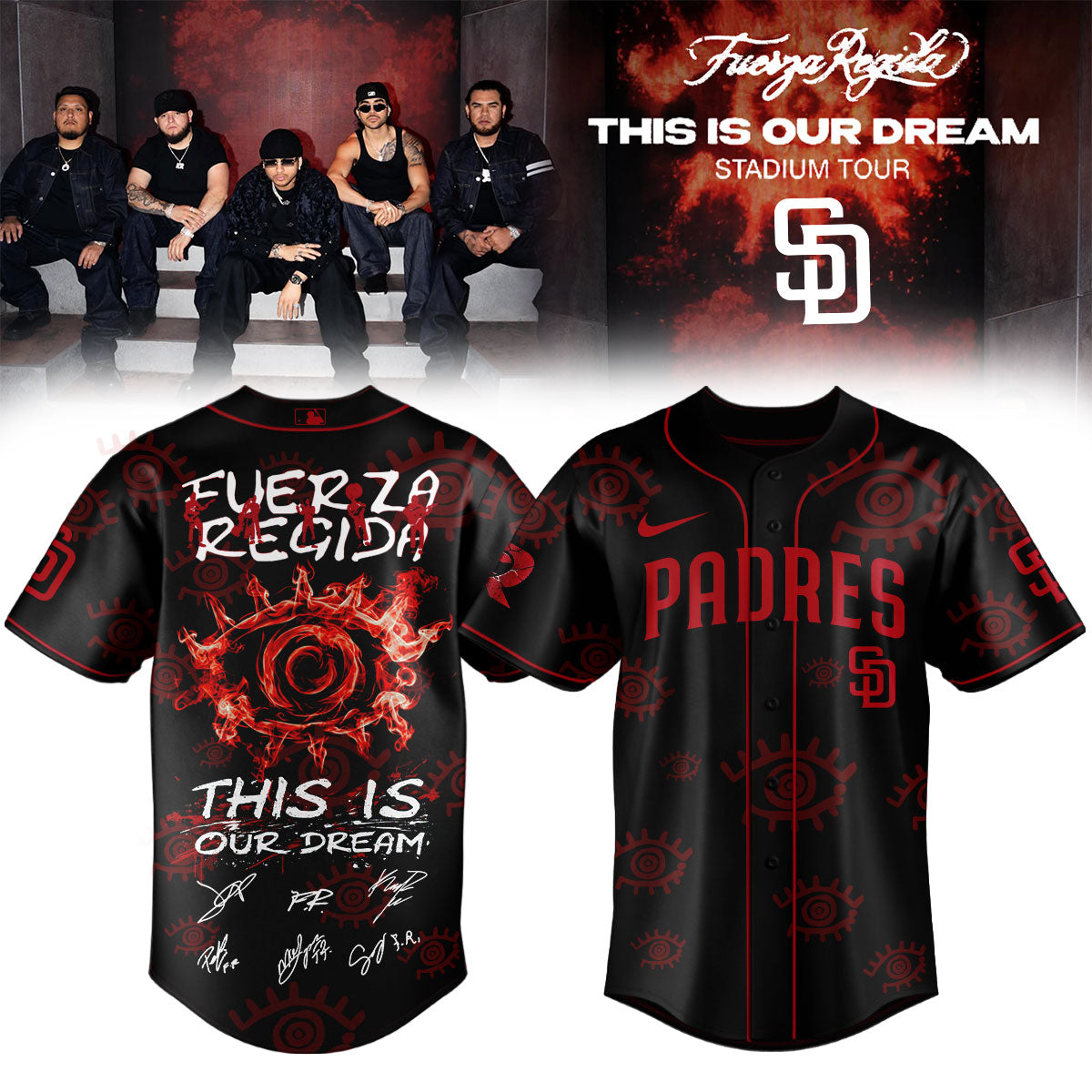 Fuerza Regida “This Is Our Dream Stadium Tour” 2026 Limited Edition Signature – Jersey 2