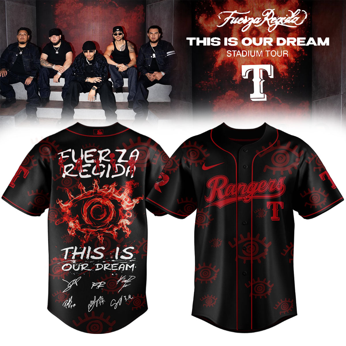 Fuerza Regida “This Is Our Dream Stadium Tour” 2026 Limited Edition Signature – Jersey 2