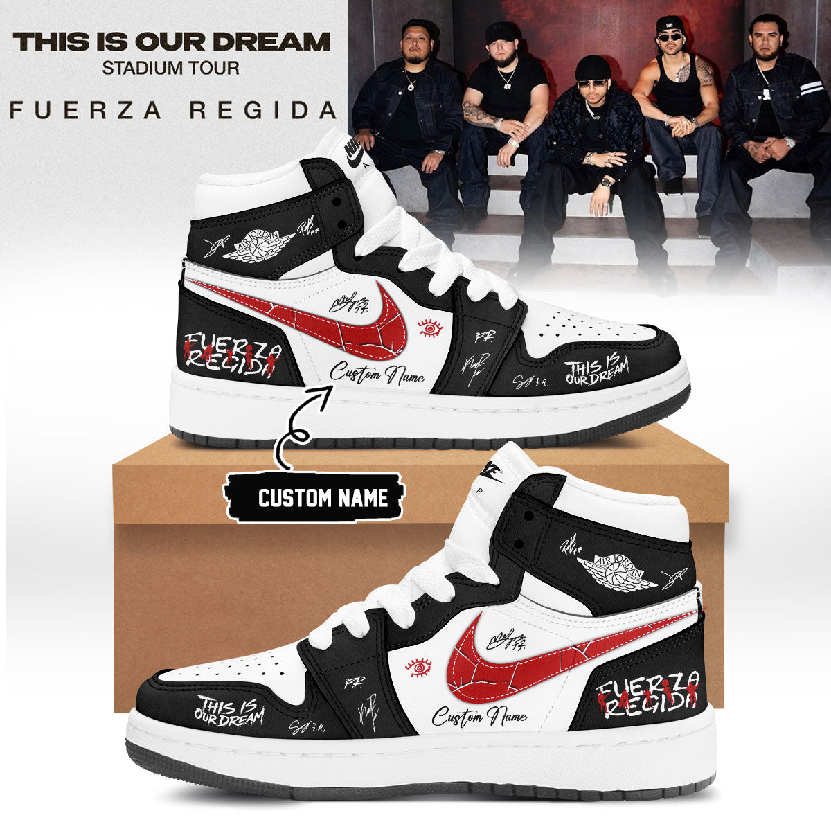 ,,.Fuerza Regida “This Is Our Dream Stadium Tour” 2026 Limited Edition Signature – Shoes