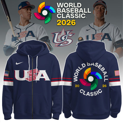 .USA World Baseball Classic Zip Hoodie Ver 2