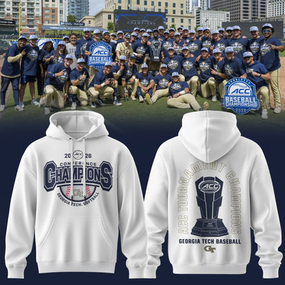 .GT.Yellow Jackets 2026 ACC Tournament & Regular Season Back2Back Champions Hoodie